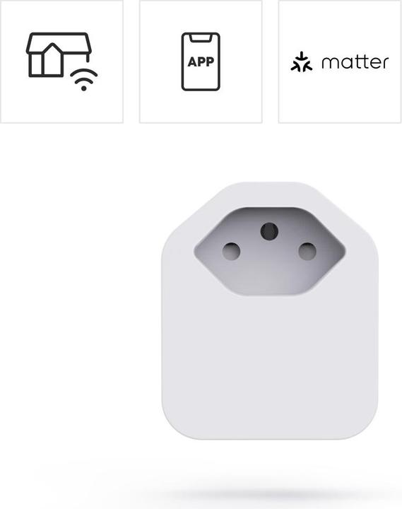 Produktbild Hama Smarte WLAN-Steckdose f Schweiz, Matter, sprach-/appgesteuert, Strommessung