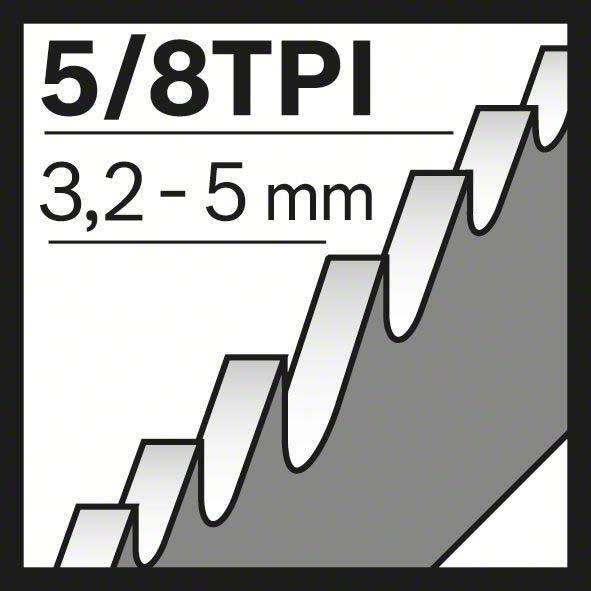 Produktbild Bosch Professional Zubehör PRO Multi Material Demolition S1210VF Blatt, 1,6 x 22 x 300 mm, 5-tlg.