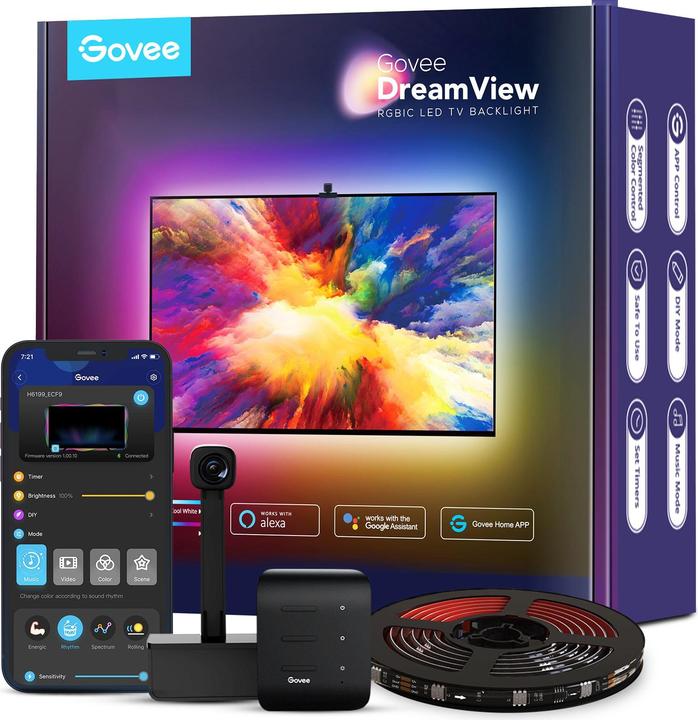 Image du produit Govee DreamView T1 TV-Light Strips, 55"-65" (RGB, 381 cm, Intérieur)