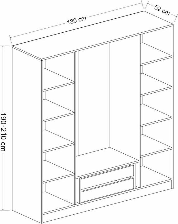 Immagine prodotto Skye Decor Kale Mirror Four Door Wardrobe