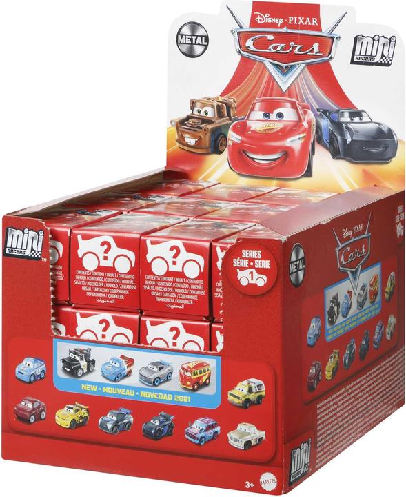 Actual product image Disney Cars Mini Racers blind pack assortment in counter display