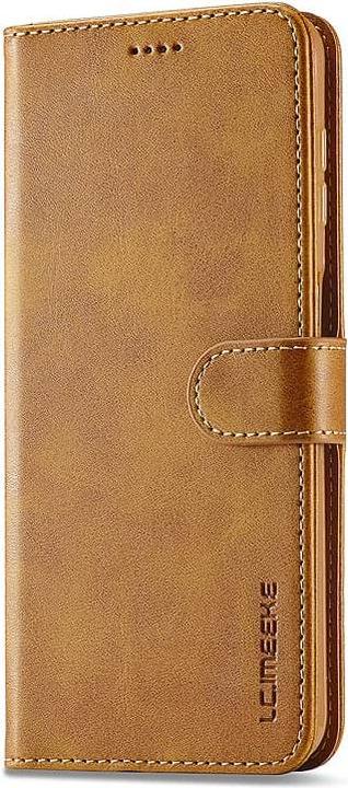 Produktbild LC.Imeeke Samsung A71 (2020) - Wallet Etui mit 3 Kartenfächern & Magnetverschluss, hellbraun/orange (Samsung Galaxy A71)