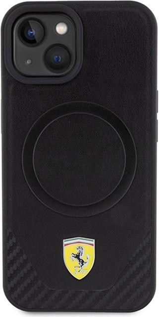 Actual product image Ferrari FEHMP15SPTEK iPhone 15 6.1" czarny/black hardcase Carbon Metal Logo MagSafe (Apple iPhone 15)