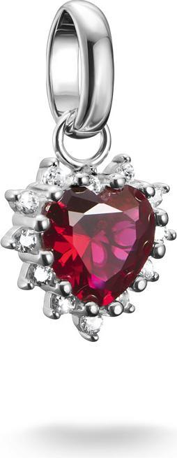 Thomas Sabo Charm-Anhänger True Romance rotes Herz Connect Silber (Silber 925)
