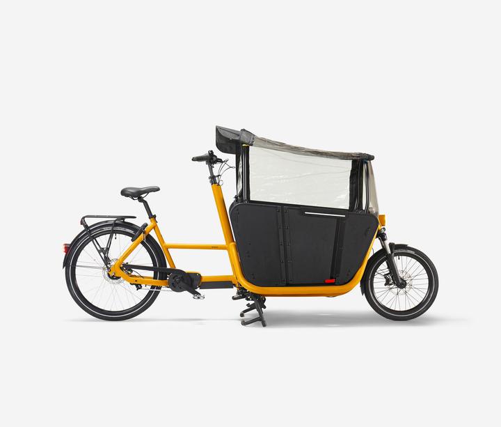 Btwin E-Lastenfahrrad Cargobike Long John F900E Family gelb