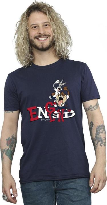 Actual product image Looney Tunes Mens Bugs & Taz England T-Shirt (S)
