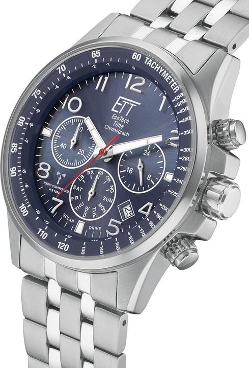 Actual product image ETT EGS-11613-32MS (Digital watch, Analogue wristwatch, Radio-controlled clock, Chronograph, 43 mm)