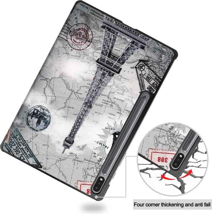 Produktbild Cover-Discount Galaxy Tab S7+ (12.4) - Tri-fold Smart Case Paris (Galaxy Tab S7 FE)