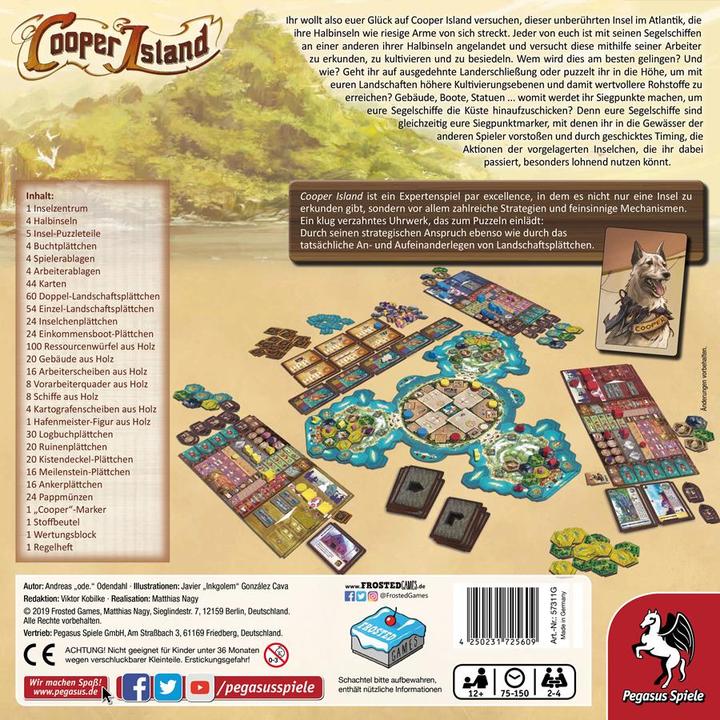 Actual product image Pegasus Expert game Cooper Island (German)