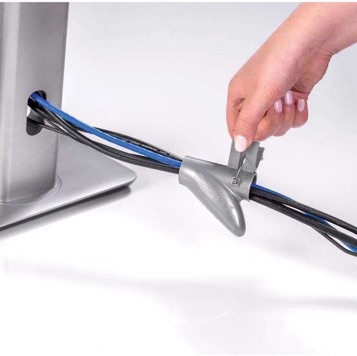 Produktbild Fellowes Kabelbündler Cable Zip, silber, Länge: 2,0 m Kabelführungs- und Schutzsystem, Durchmesser: 20 mm (Kabeldurchlass, 20 cm)