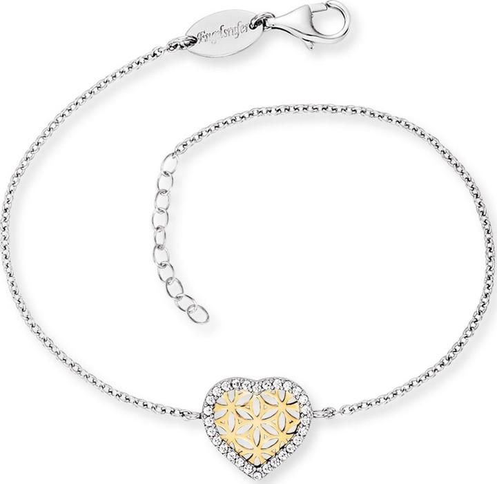 Engelsrufer Lebensblume Herz Armband (20 cm, 925er Silber)
