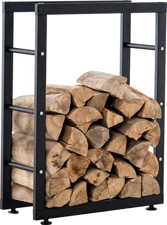 Actual product image CLP Firewood Rack Keri V2 25x60x100, black (25 x 60 x 100 cm)