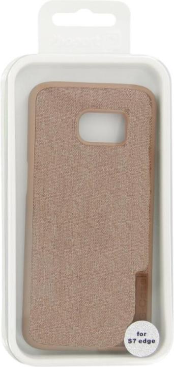 Produktbild OEM Silicone Case Textile for Samsung S7 Edge brown (Samsung Galaxy S7 Edge)