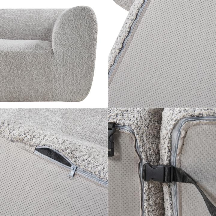 Immagine prodotto En.Casa Modular Sofa 2-Sitzer Hurvas Bouclé Grau
