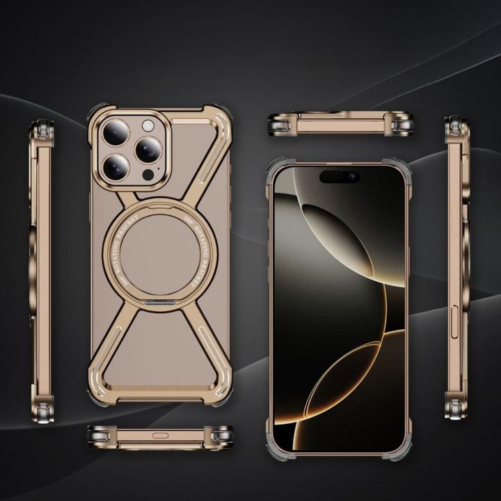 Actual product image Etuui Back panel cover OEM Case TITANIUM Escort for IPHONE 15 desert gold