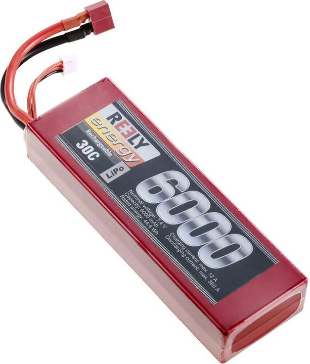 Actual product image Reely Model making battery pack (LiPo) 7.4V 6000 mAh Number of cells: 2 30 C Hardcase T-connector system (7.40 V, 6000 mAh)