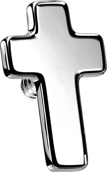 Immagine prodotto Star Piercing Croce dermica d'argento (senza ottone, Titanio G23)