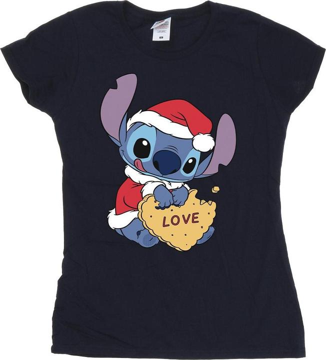 Image du produit Disney - T-shirt LILO AND STITCH CHRISTMAS LOVE BISCUIT - Femme (L)