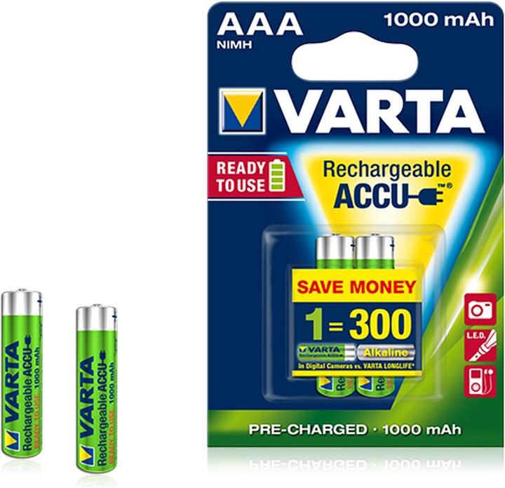 Actual product image Varta Recharge Accu Power (2 pcs., AAA, 1000 mAh)