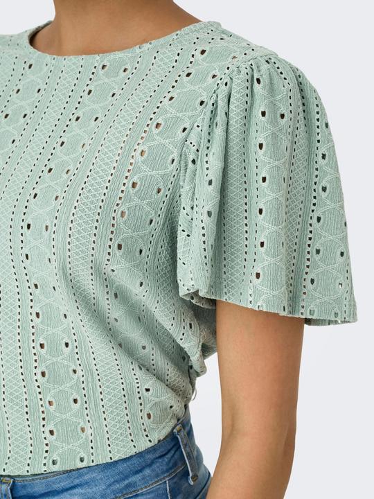 Image du produit Only Normal geschnitten Rundhals Voluminöser Armschnitt Top Top (M)