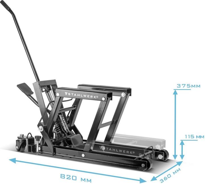 Produktbild Stahlwerk Motorrad-Hebebühne MLT-680 ST 680 kg Tragkraft 115-375 mm Hubbereich