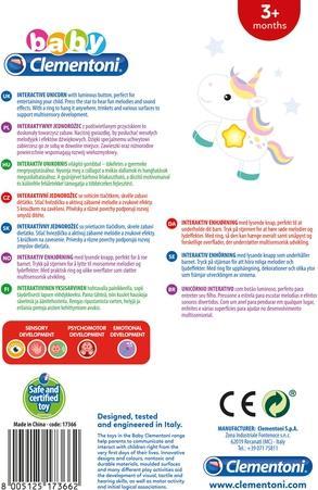 Actual product image Clementoni Electronic Rattle Unicorn