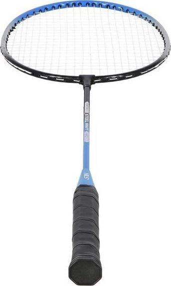 Produktbild Nils NRZ012 STEEL Badmintonset 2 Schläger + 3 Federbälle + 195x22cm Netz + Koffer