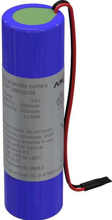 Actual product image Ansmann Special rechargeable battery 18650 cable Li-Ion 3.6 V 3350 mAh (1 pcs., 18650, 3350 mAh)