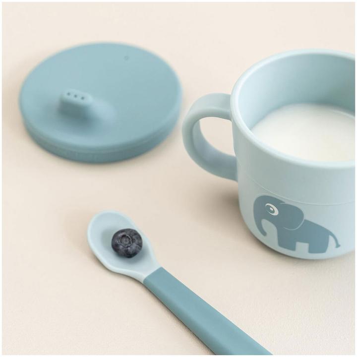 Actual product image Done by Deer Snack & drinking cup set Elphee blue