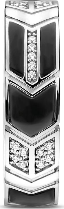 Produktbild Ti Sento Milano Ring mit Onyx und Zirkonia 12202BO (56, 925 Silber)