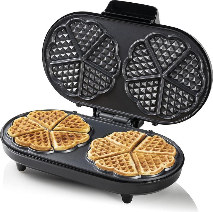 Produktbild Bestron Doppel-Waffeleisen für klassische Herzwaffeln