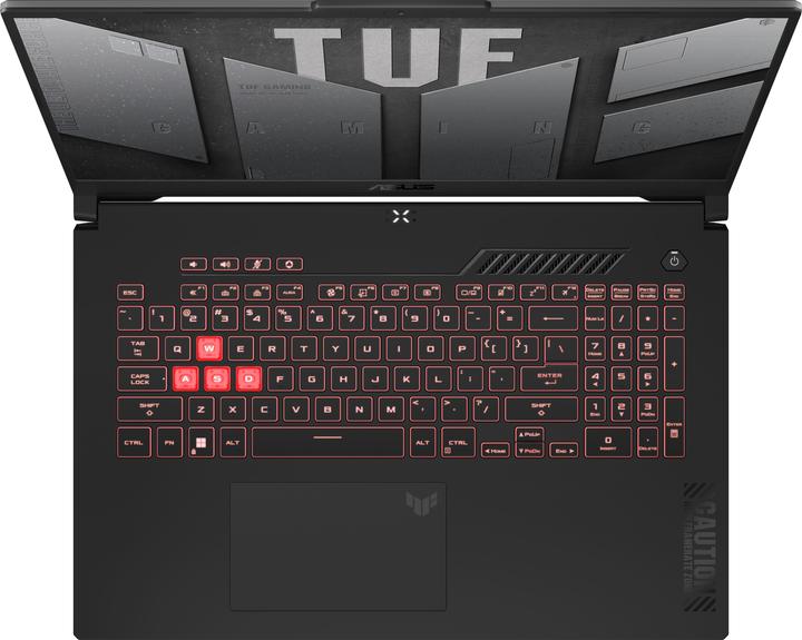 Actual product image ASUS TUF Gaming A17 FA707NVR-HX009 R7 16 N gy noOs (17.30", AMD Ryzen 7 7435HS, 16 GB, 512 GB, DE)