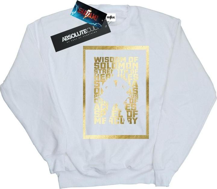 Actual product image Mens Shazam Gold Text Sweatshirt (S)