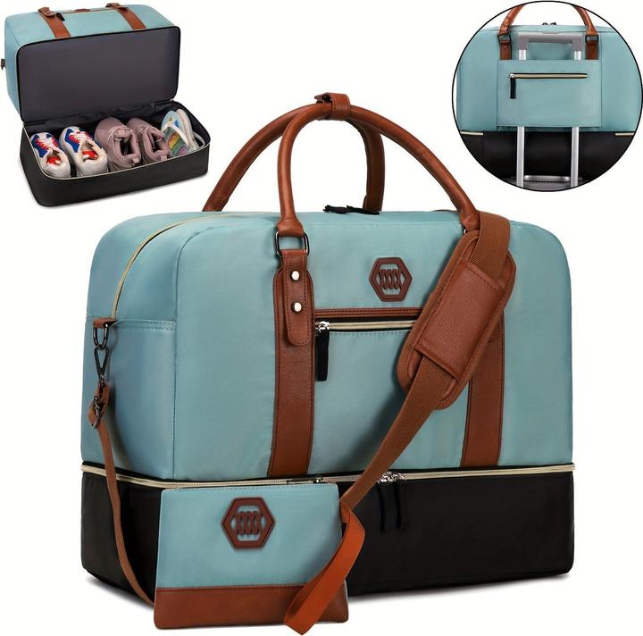 Only-Bags.Store Reisetasche mit Schuhfach, sportliche Wochenendtasche, Über-Nacht-Tasche mit Nassfach