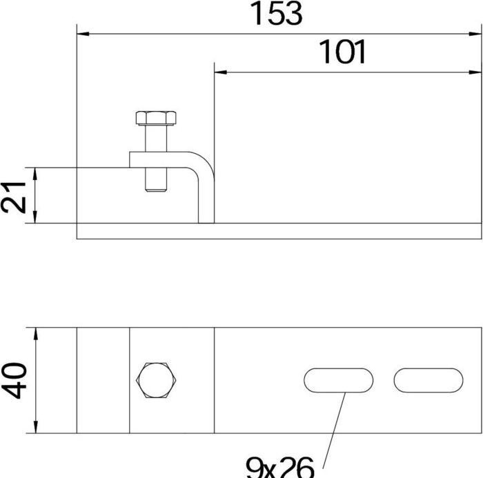 Image du produit OBO Bettermann OBO BFK 153/33 Embout de fixation