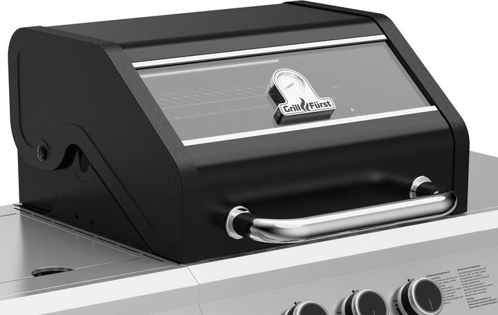 Immagine prodotto Grillfürst G210G Griglia a gas a 2 fuochi con bruciatore ad alta temperatura e griglie in ghisa (7.60 kW)