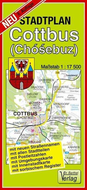 Immagine prodotto Mappa della città Cottbus (Chósebuz) del Dott. Barthel