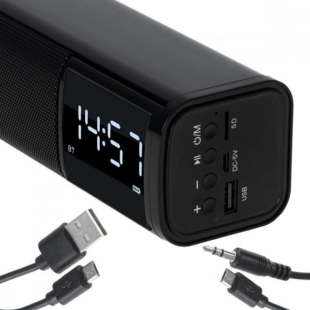 Immagine prodotto Adler AD 1191 Altoparlante per orologio, nero (15 h, Batteria ricaricabile, Porta USB)