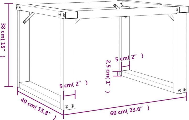 Immagine prodotto VidaXL Gambe del tavolino O-frame in ghisa