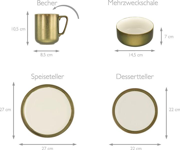 Actual product image CreaTable Modern Industrial (16 Piece)