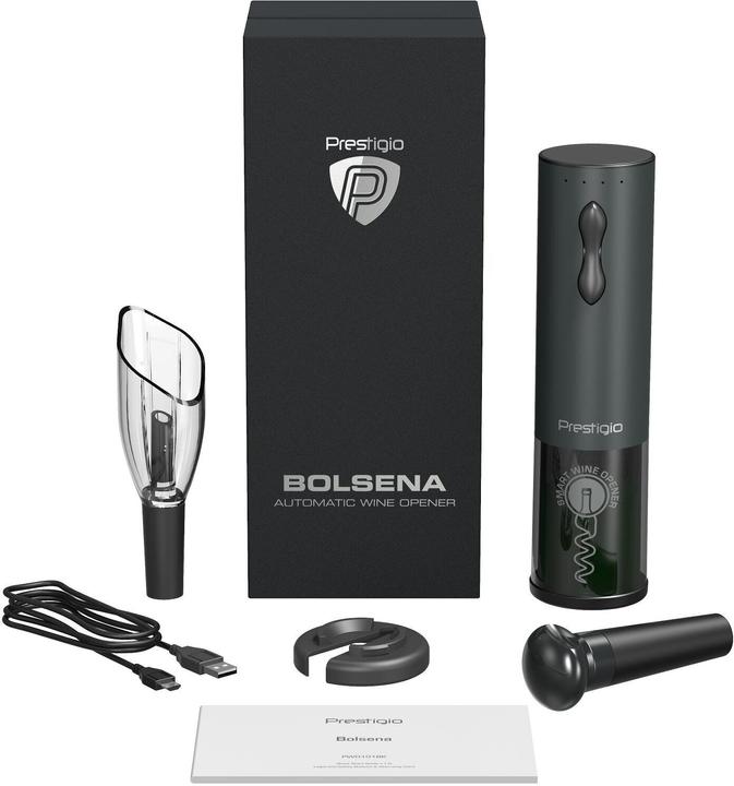 Produktbild Prestigio Garda elektrisches Weinöffner-Set (Elektrischer Korkenzieher)