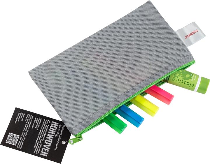 Actual product image Foldersys Zip bag DINlong non-woven-PP opaque light grey (DL, 1 x)