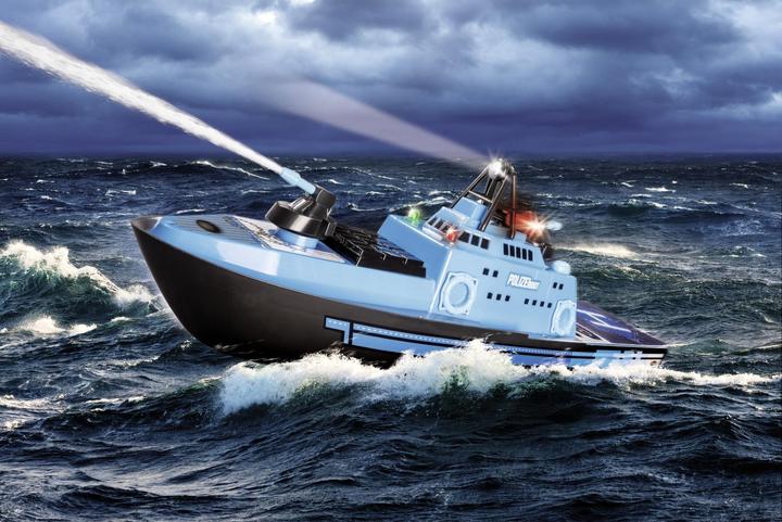 Actual product image Carson RC police boat 2.4G 100% RTR