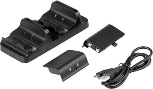 Produktbild Dobe Dual Charging Dock mit zwei 600mAh Akkus (Xbox One X, Xbox One S)