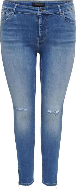 Only Curvy CARKarla Reg Zipper Skinny Fit Jeans (W42/L32)