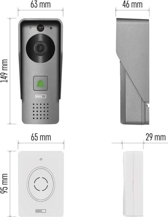 Actual product image Emos GoSmart videozvonek IP-09C