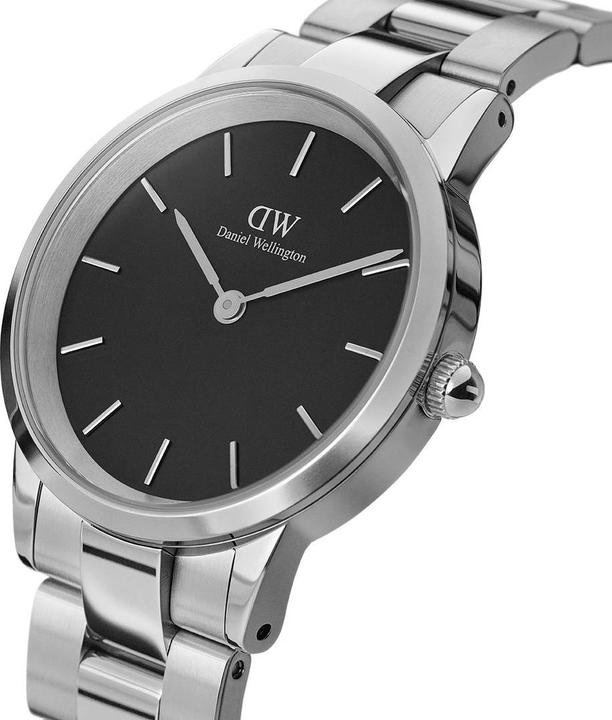 Immagine prodotto Daniel Wellington Iconic Link Nero Argento (28 mm) (Orologio da polso analogico, 28 mm)