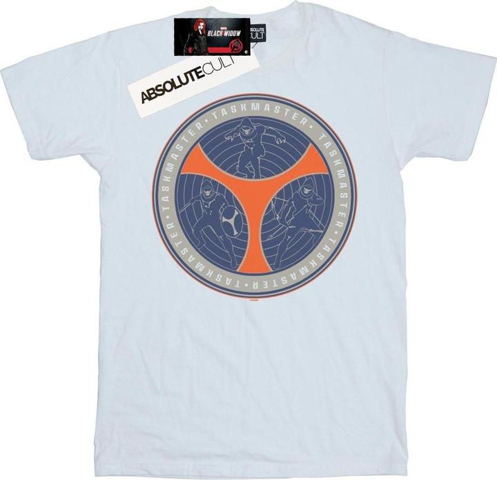 Actual product image Boys Black Widow Movie Taskmaster Shield Poses T-Shirt (128)