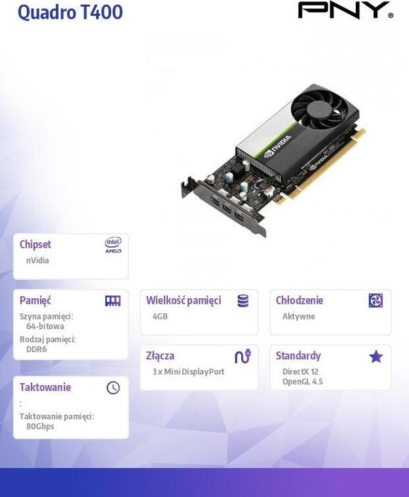 Produktbild PNY Quadro T400 (4 GB)