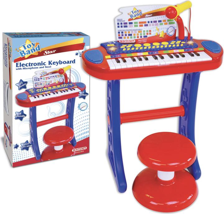 Produktbild Bontempi E-Keyboard mit Mikrofon und Hocker